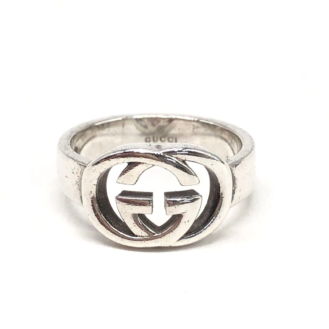 倉吉店 GUCCI グッチ リング 指輪 インターロッキングGリング 13号 190483 シルバー 135