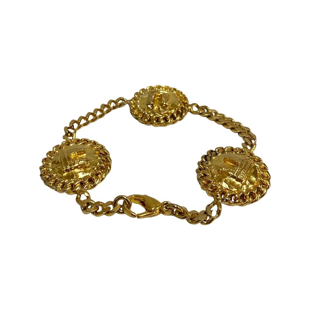 極 美品 希少品 CELINE セリーヌ 凱旋門 モチーフ 金具 チェーン