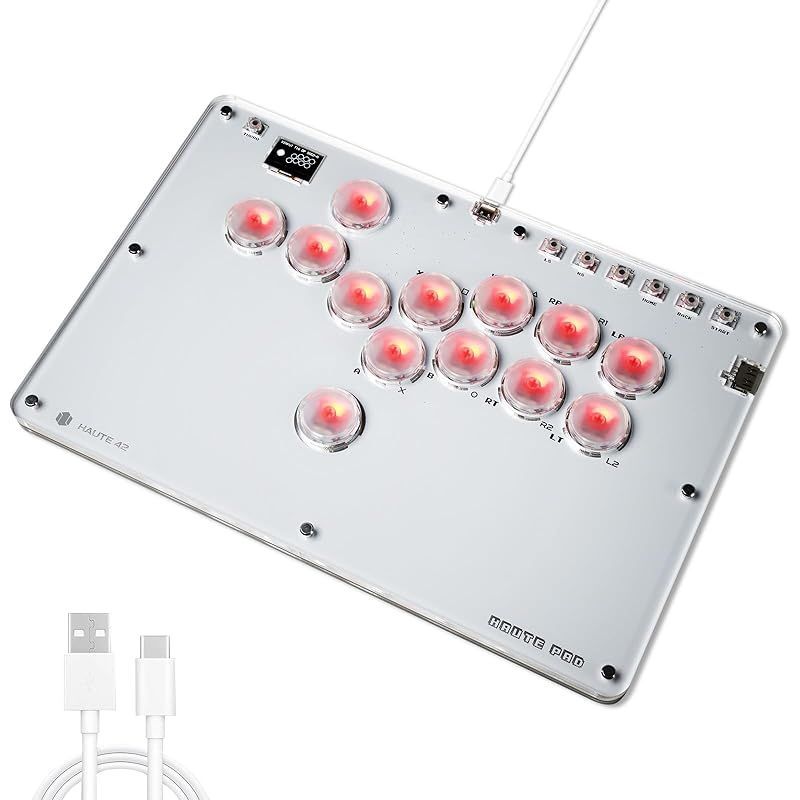 レバーレスコントローラー アケコン レバーレス薄型ロープロ13ボタン for PC/Switch/PS4 PS3 RGB LEDライトDIY  ホットスワップ 天板広め 連射機能 格闘ゲームコントローラー 日本語説明書付き (T13 RGB) - メルカリ