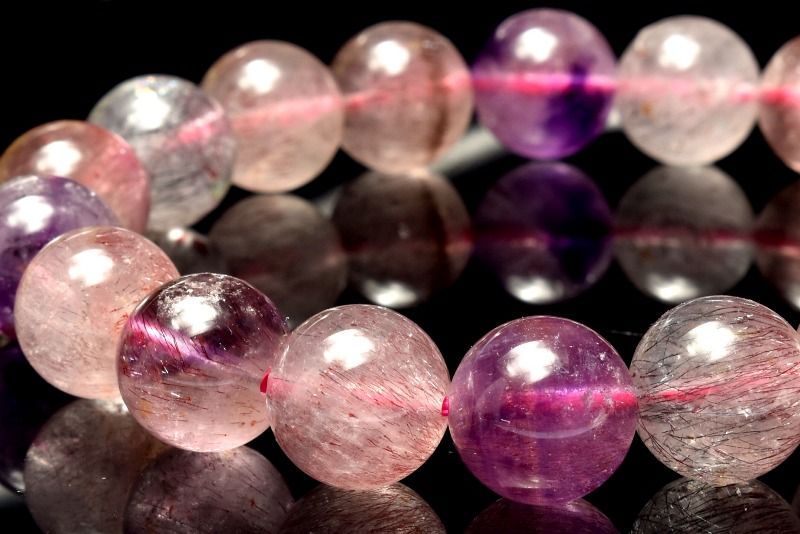 １点物 AA マルチ スーパーセブン 10.5mm ブレスレット パワーストーン 天然石 _MA8824