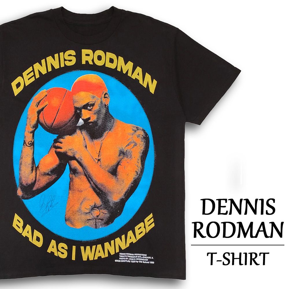 デニス・ロッドマン Tシャツ 半袖 DENNIS RODMAN  BAD AS I WANNA BE  サイズ：メンズ XL 相当 ビッグサイズ  ブラック 新品 - メルカリ