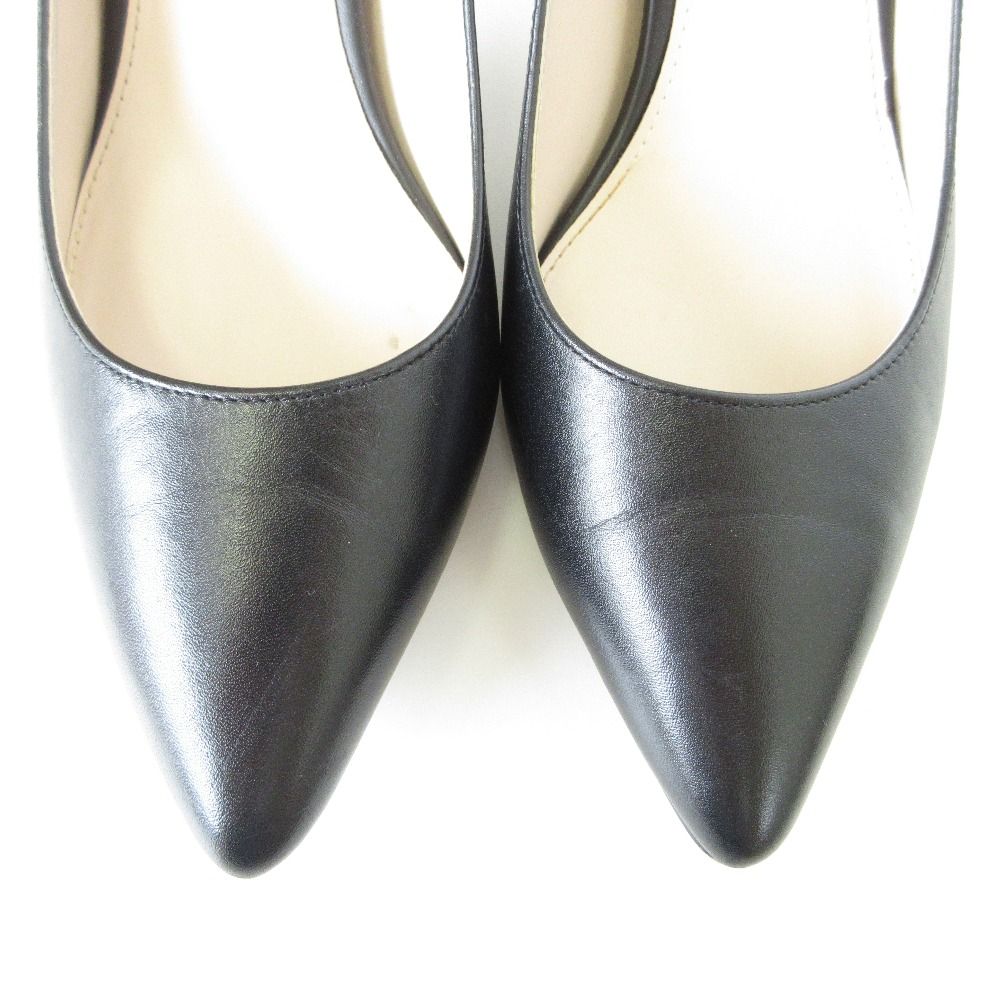 【新品未使用】COLE HAAN ブラック ポインテッドトゥパンプス 24cm 良品 COLE HAAN コールハーン レザー ポインテッドトゥ パンプス