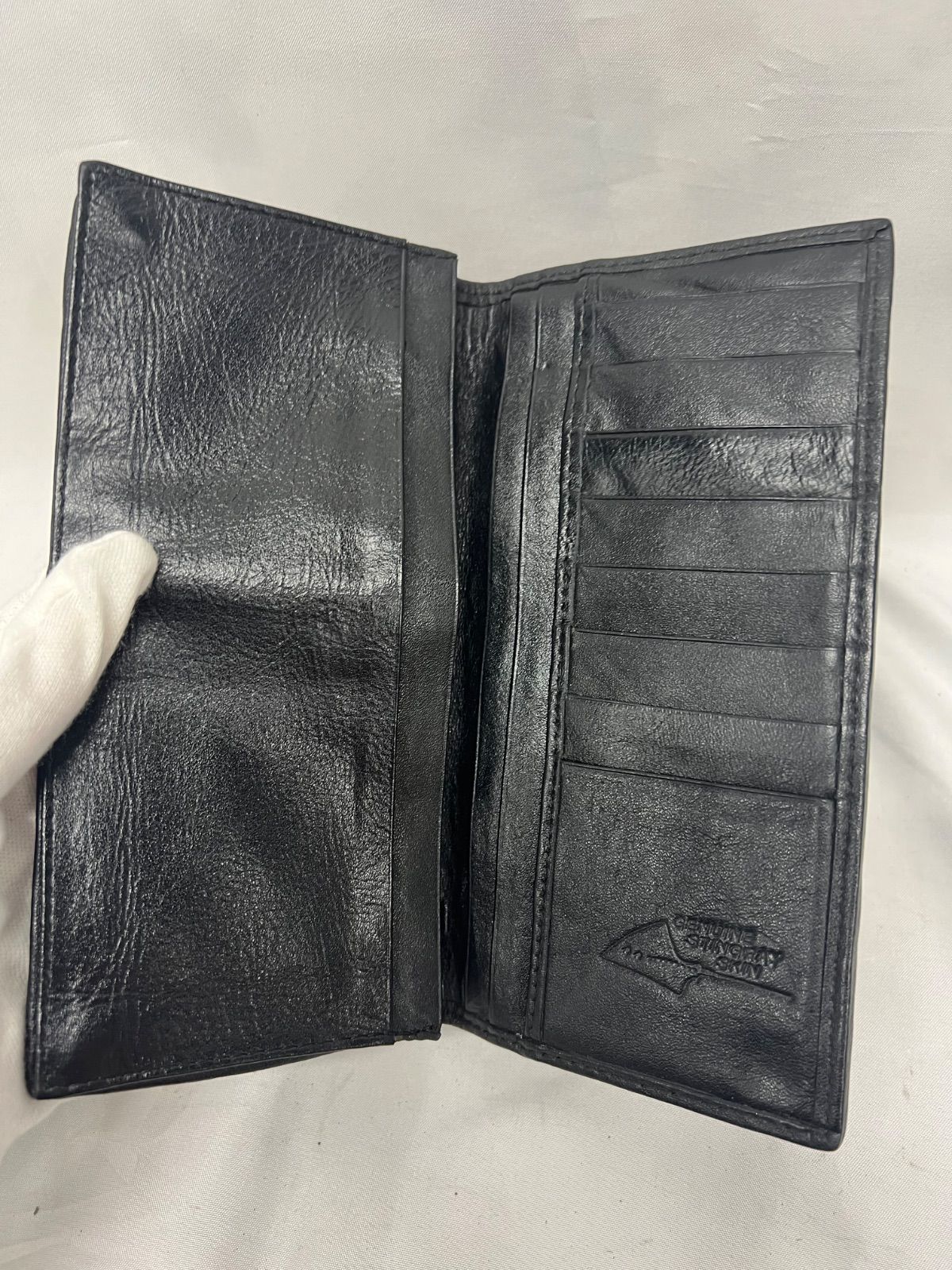 muta　ムータ　ターコイズブルー　ガルーシャ　長財布　エイ革　スティングレー スティングレイ エイ革 ガルーシャ ターコイズブルー 牛革 長