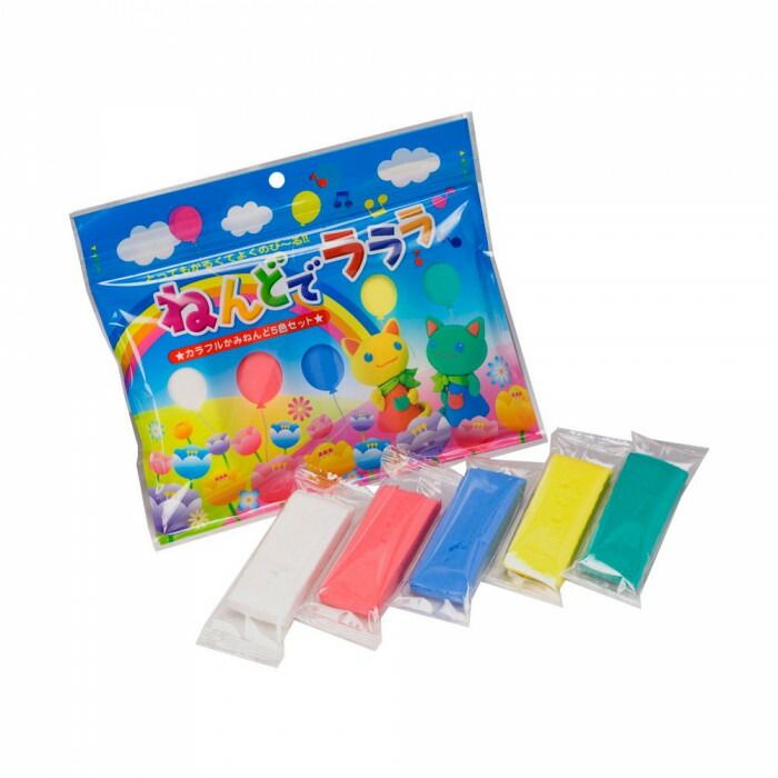 ねんどでラララ(軽くてやわらかいねんど) (白・赤・青・黄・緑×各10g)×10個