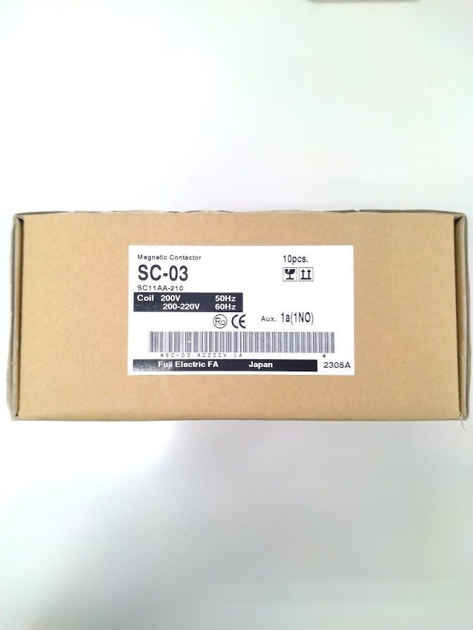正規代理店購入 富士電機 電磁接触器 SC-03 コイルAC200V 1A 10個