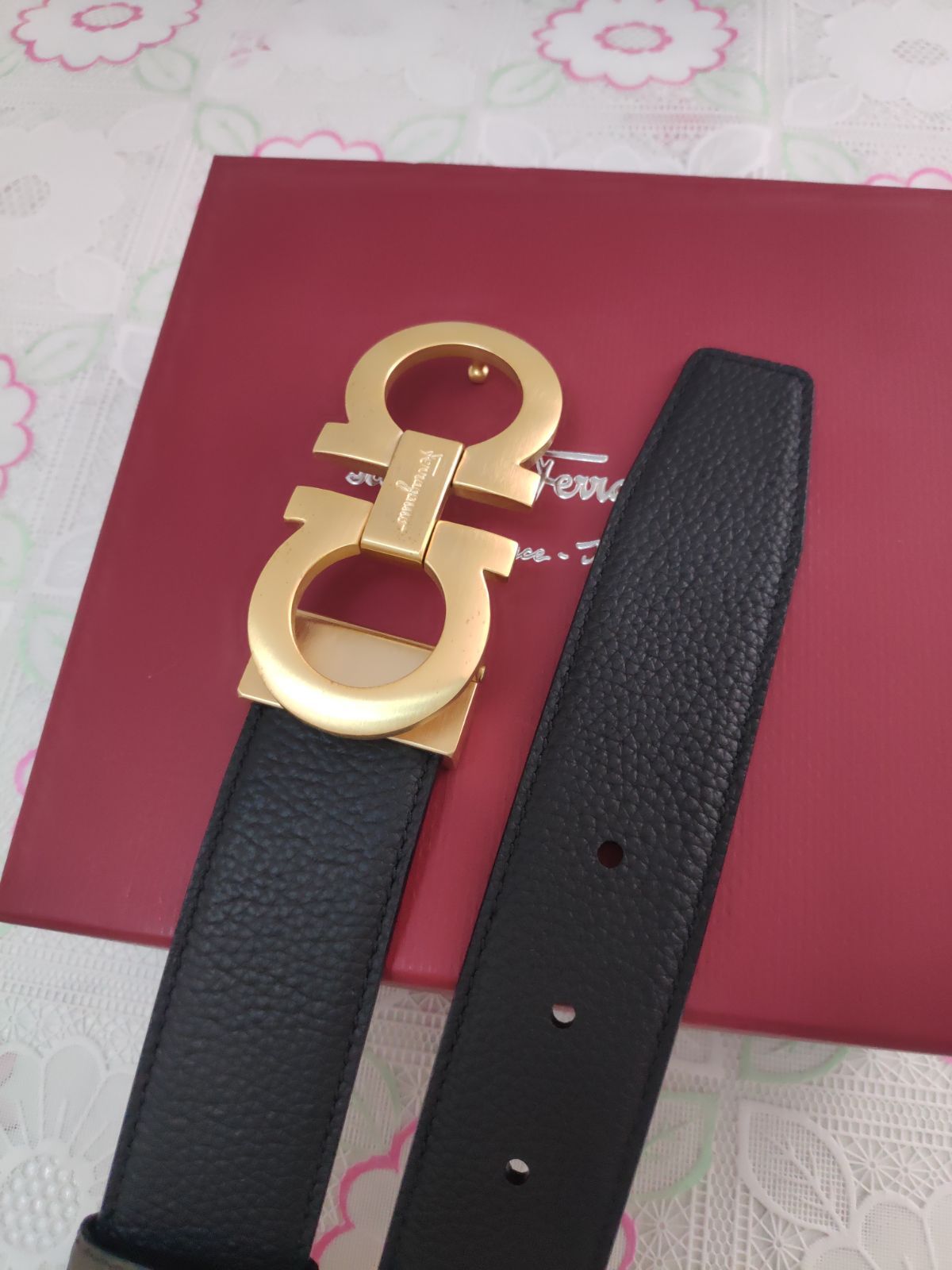 フェラガモ✨Ferragamo ベルト ブラック リバーシブルベルト