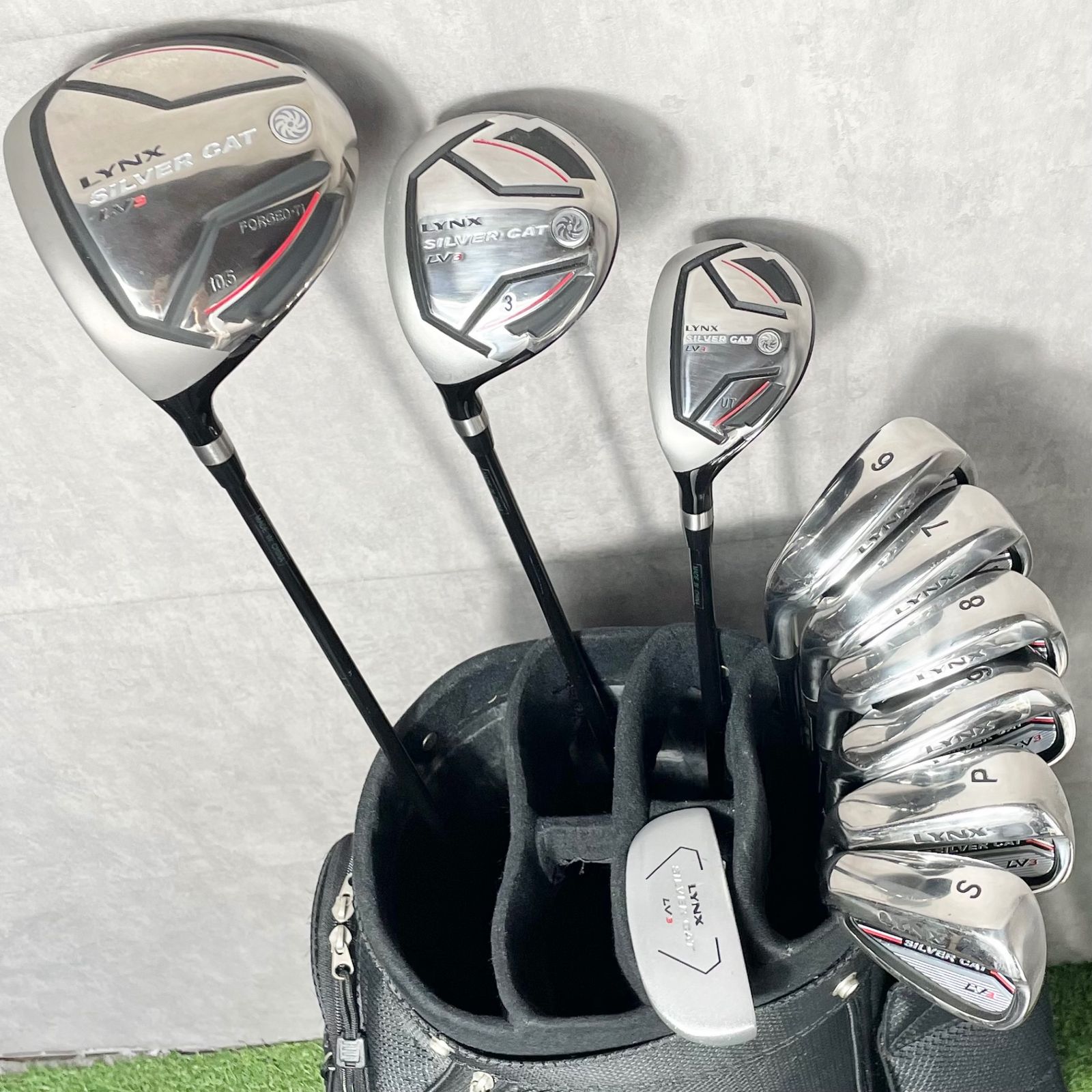 希少なレフティ！ LYNX SILVER CAT LV3 ゴルフクラブセット 楽天市場】左用 Lynx リンクス シルバーキャット LV3 アイアン 7本組