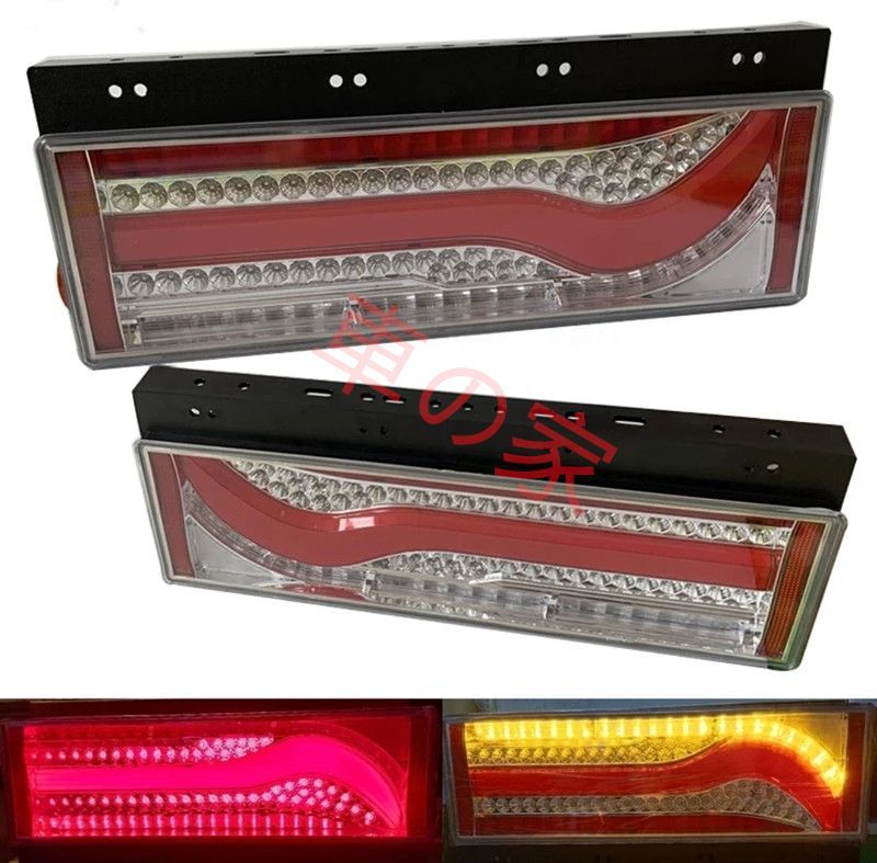 歌舞伎テールランプ 3連テールライト 千本桜型 トラック コンビネーション LEDテールランプ シーケンシャルセット 左右 品質良好