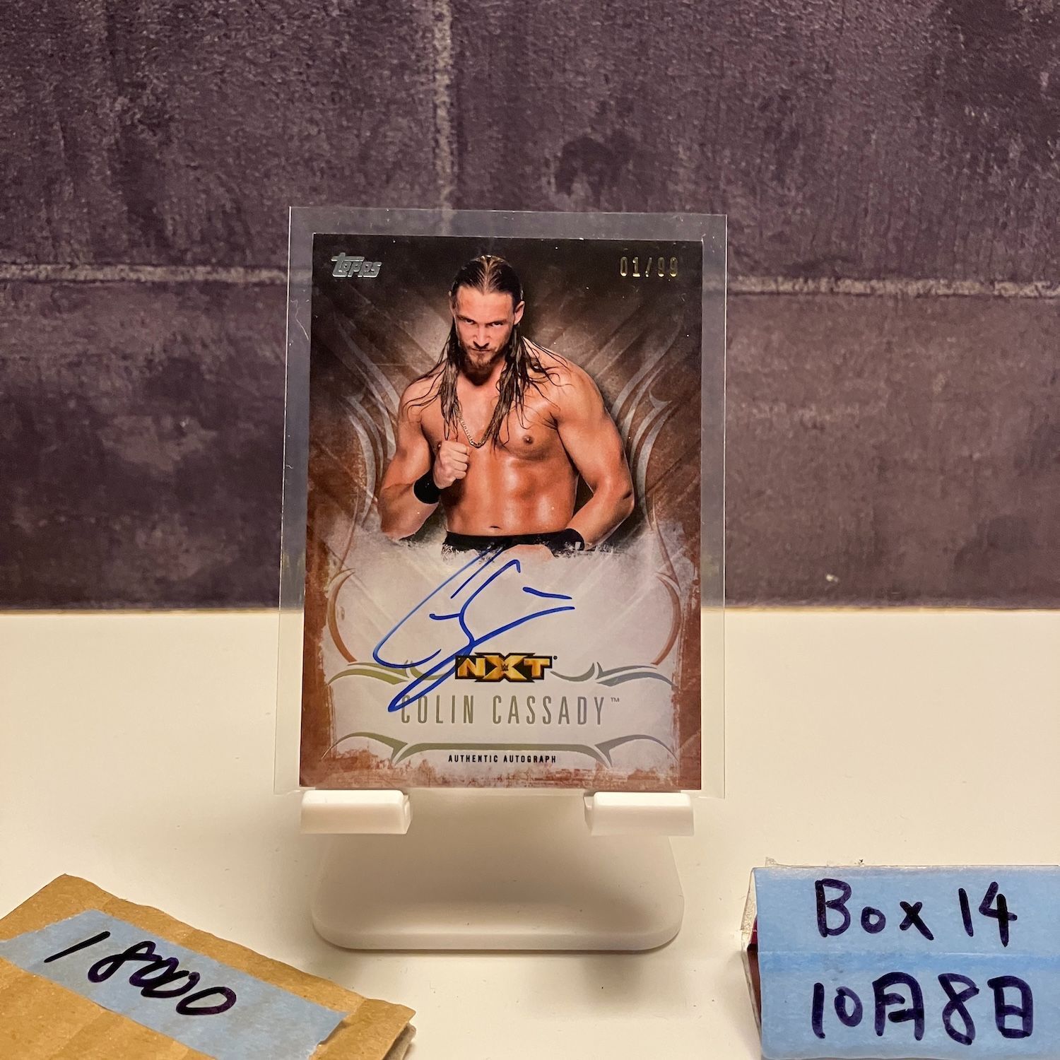 2016 Topps Colin Cassady 01|99 直筆サインカード NXT WWE Undisputed Series ファーストナンバー First Number カード