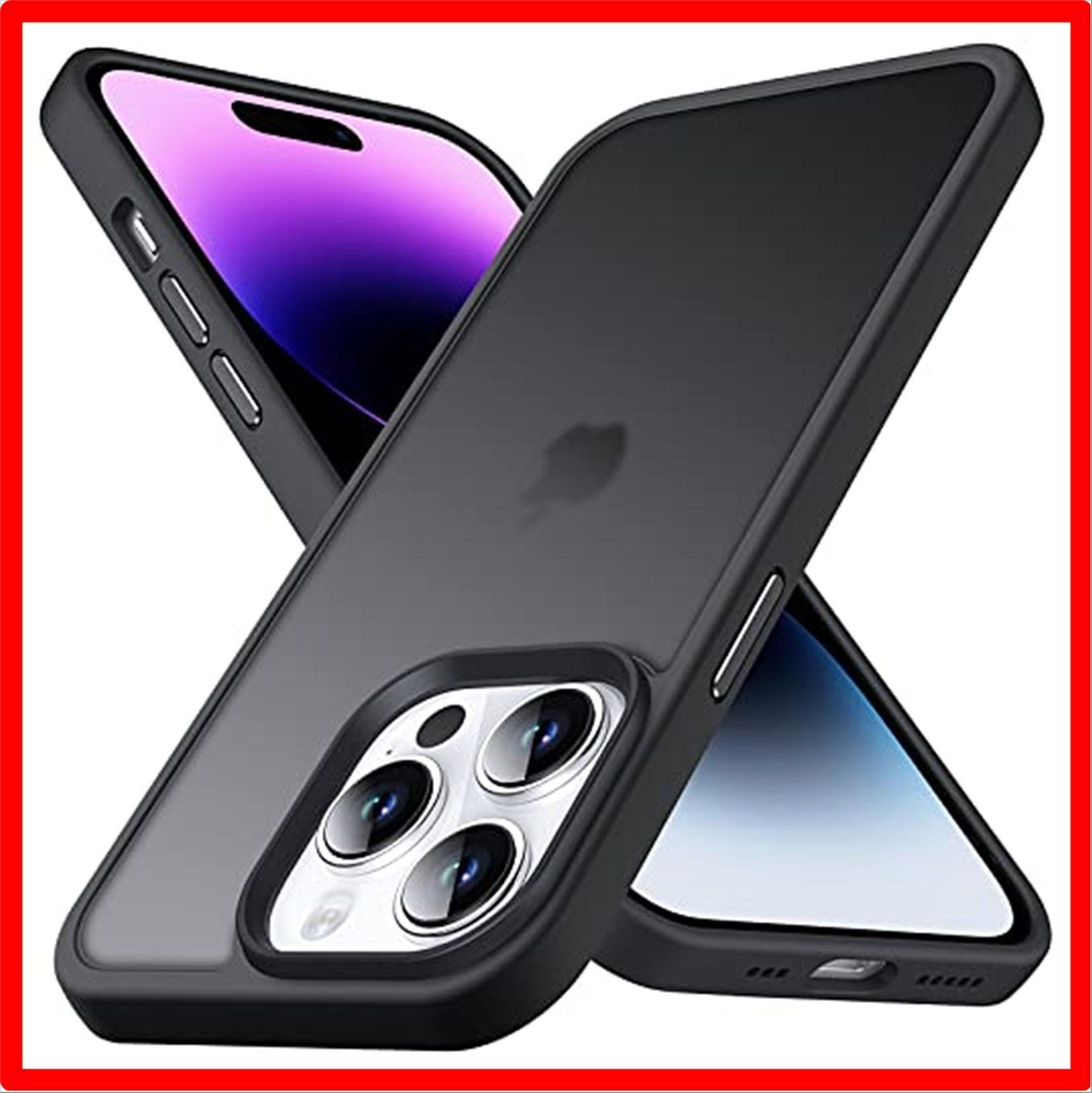 【セール中】 iPhone 14 Pro Max [6.7インチ]_ブラック Anqrp iPhone 14 Pro Max 用 ケース 半透明 耐衝撃 滑り止