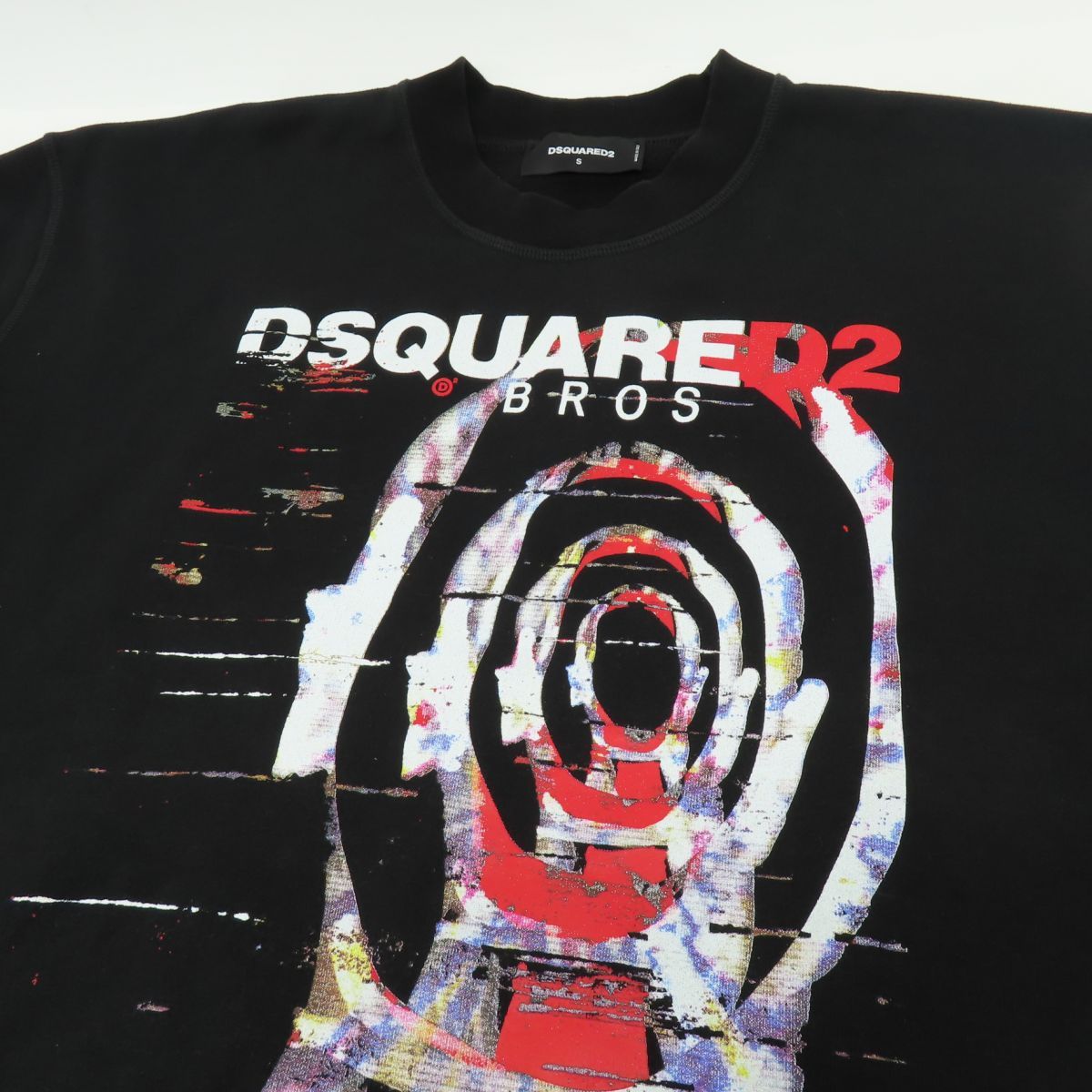DSQUARED2 ディースクエアード BROS Black Red Print Cotton