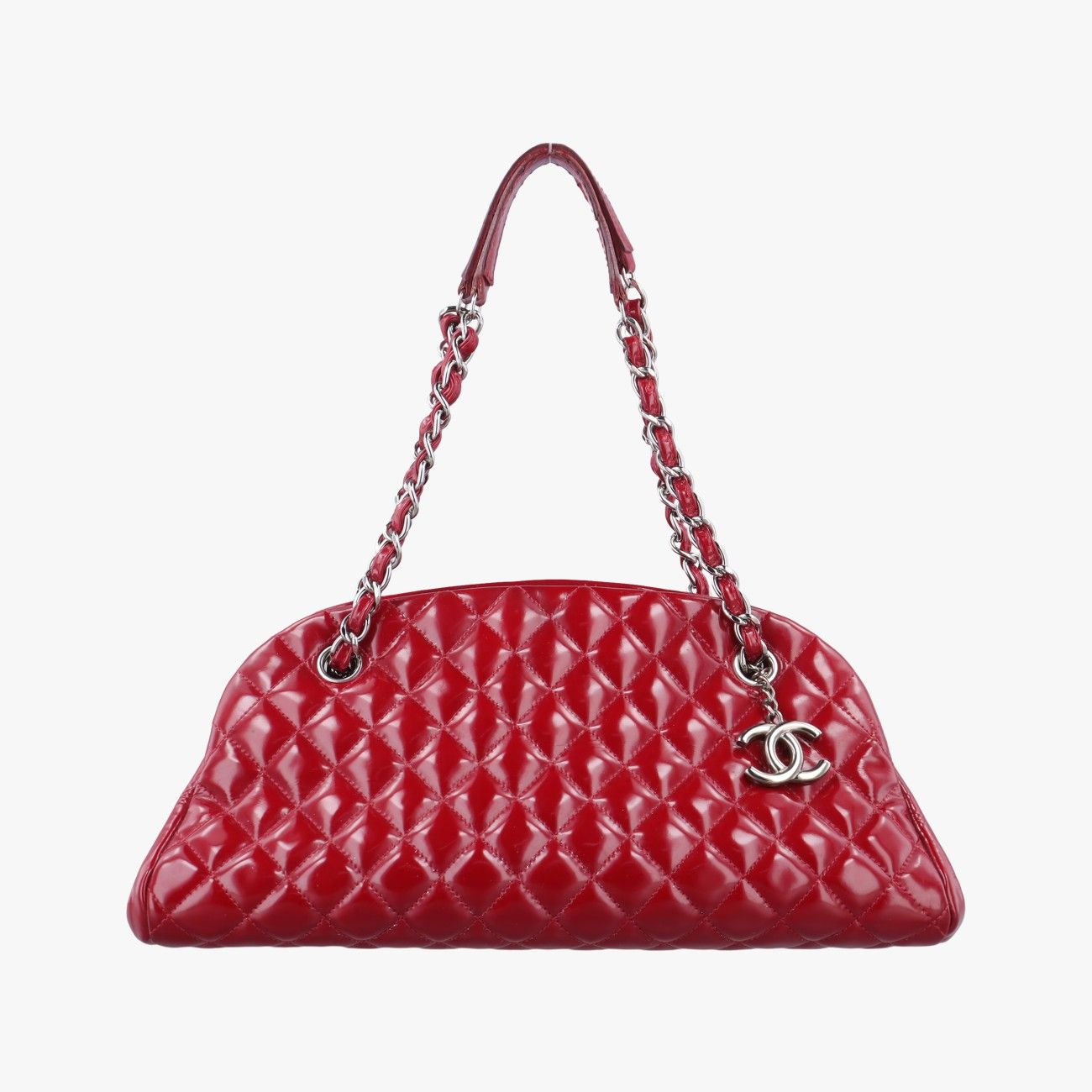 シャネルChanelマドモアゼル ボーリング レッド パテント A50557 14590032