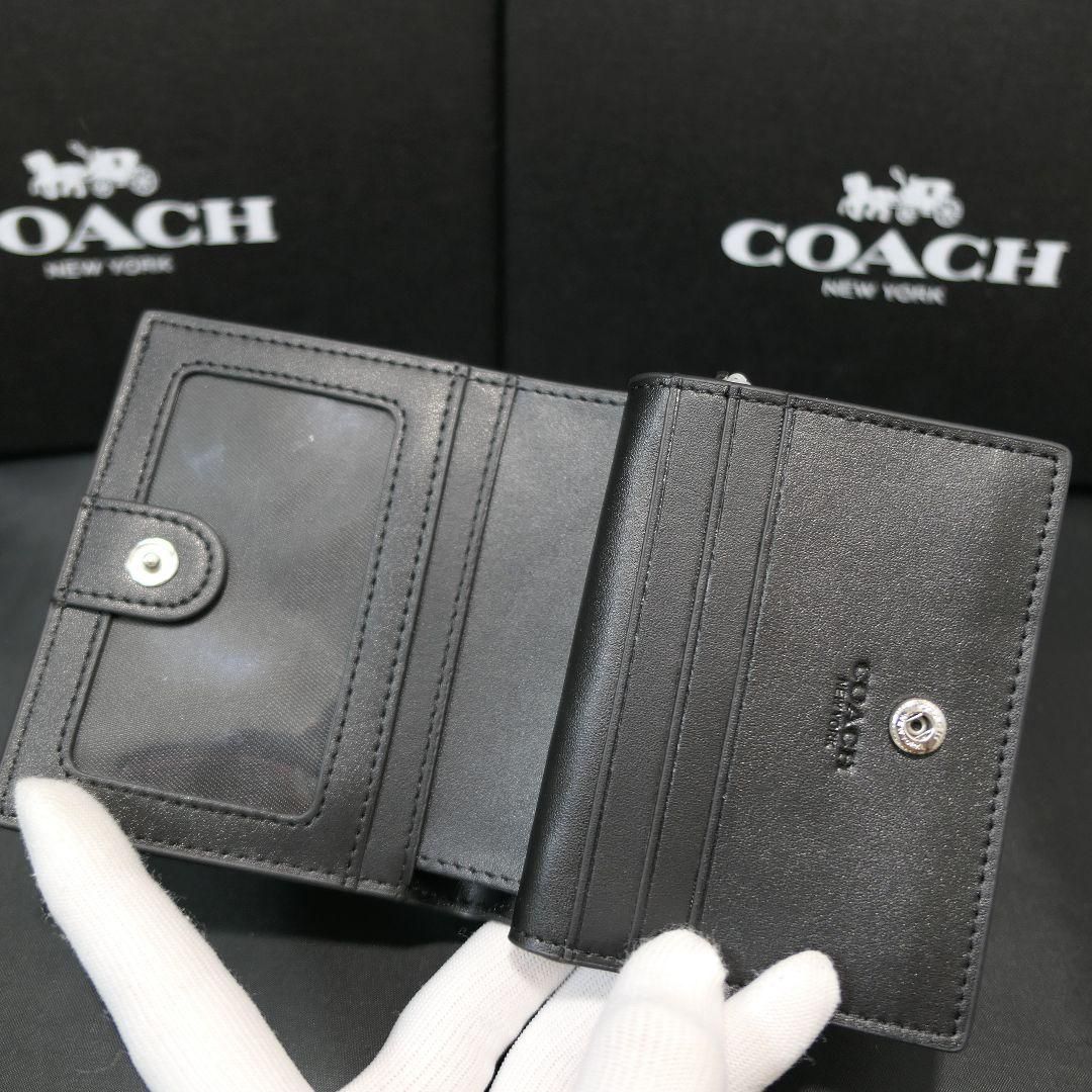 COACH コーチ 折り財布 ブラック ホワイト アニマル柄 二つ折り財布 高級感 おしゃれCC886 - メルカリ