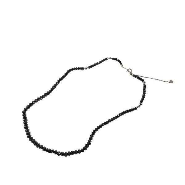 スライド式 ラフォーレ K18WG ブラックダイヤ 50.0ct ネックレス  
