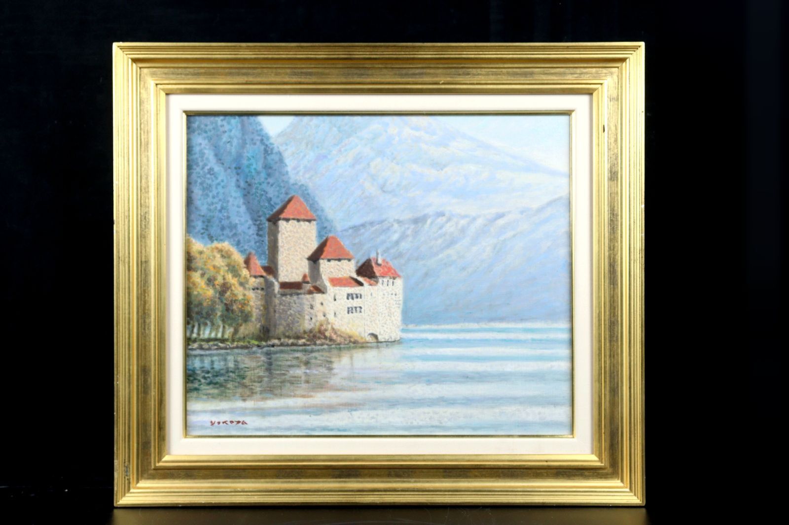 真作】絵画 木澤定一 油彩30号 海底の城塞 静寂に佇む記憶