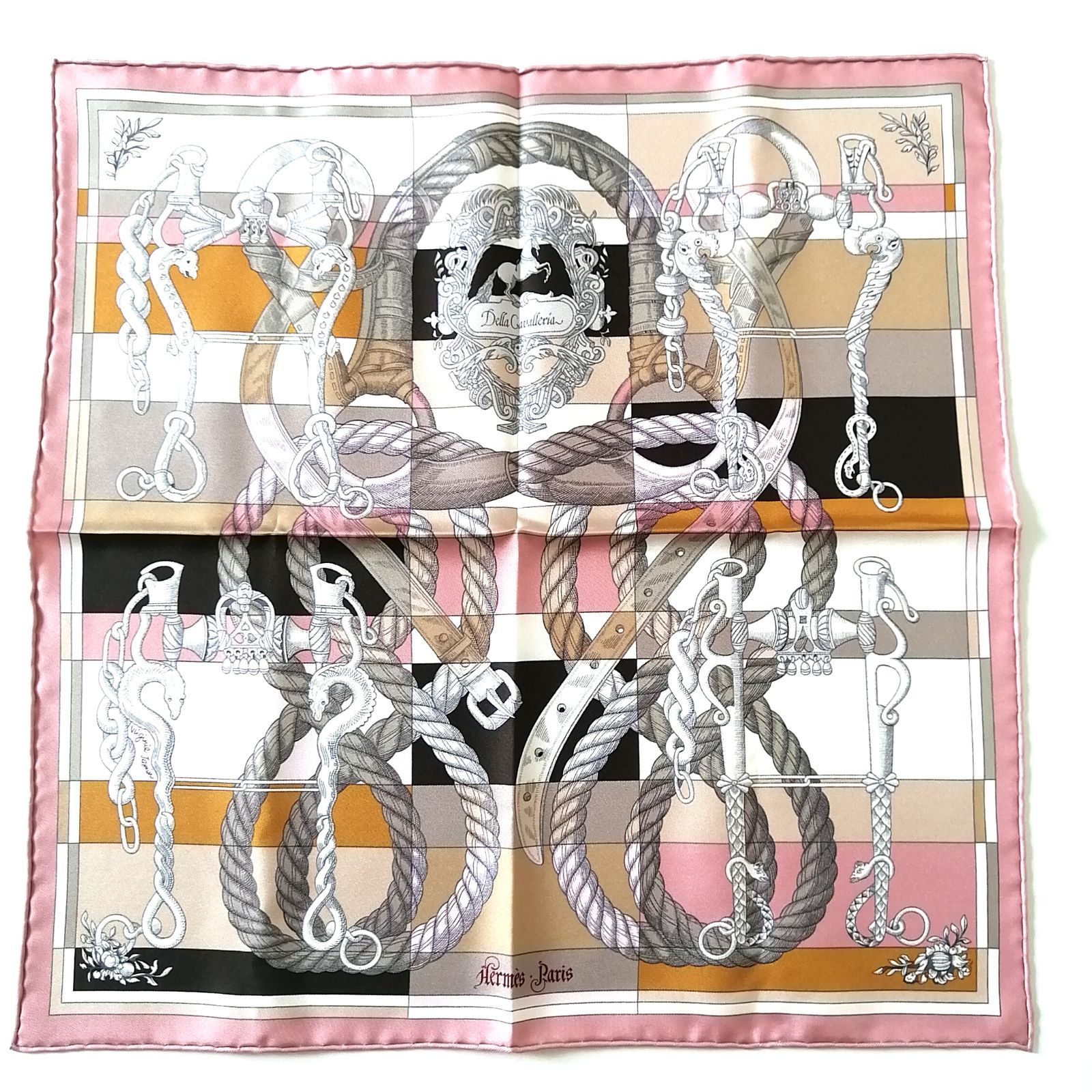 【極美品】 エルメス プチカレ　デッラ・カヴァッレリア スカーフ ガヴロッシュ 美品 エルメス HERMES カレ45 プチカレ ガヴロッシュ スカーフ