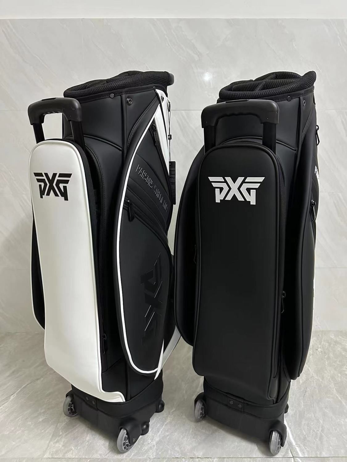 PXG キャディバッグ ゴルフバッグ キャスター型 ブラック