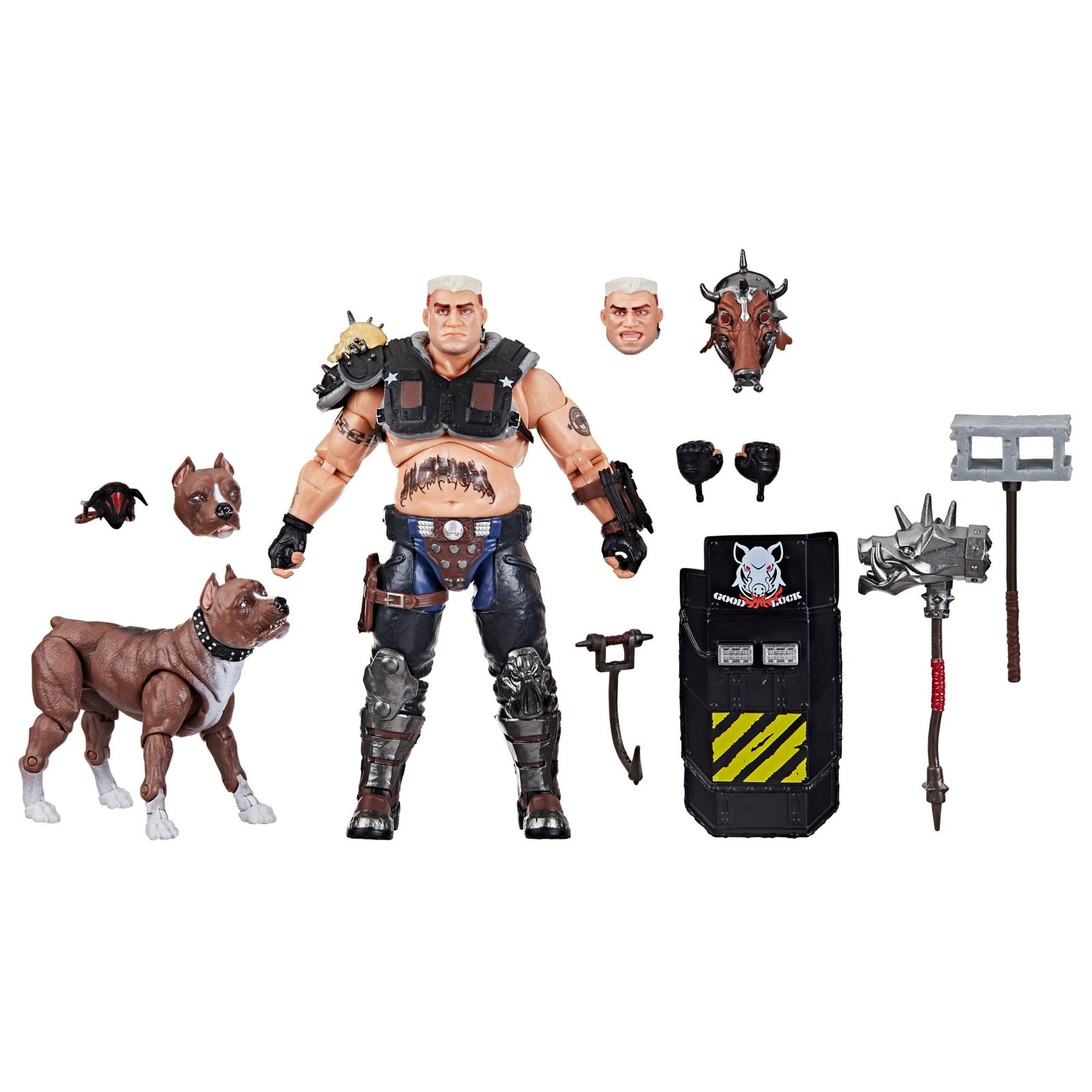 G.I. Joe クラシファイドシリーズ 135 ドレッドノック ロード ピッグ-ローカス コレクション用 6インチ アクションフィギュア ペット ドッグ ピットブルフィギュアとアクセサリー10個付き