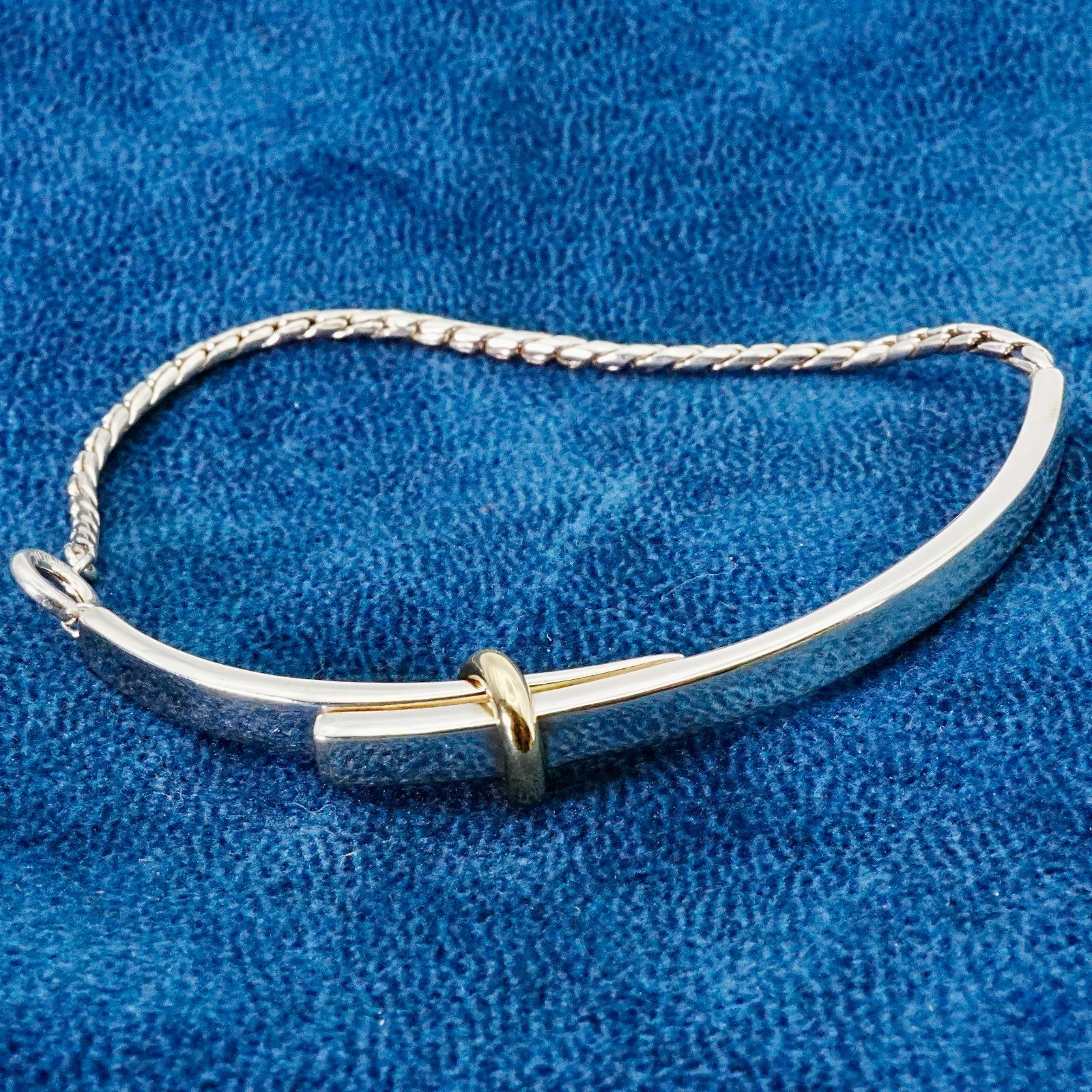 ゴールド シルバー コンビ ID ブレスレット 24-5307S