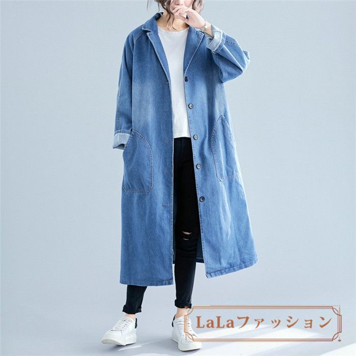 デニムシャツ レディース デニムロングワンピース デニム ロング