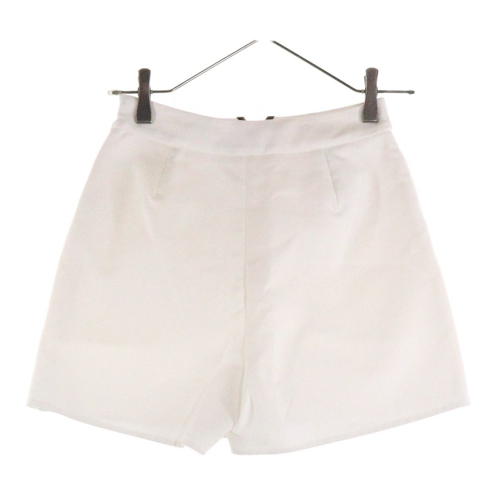 VALENTINO ヴァレンティノ Vメタル装飾ショートパンツ ホワイト レディース VB3RF1M075Y