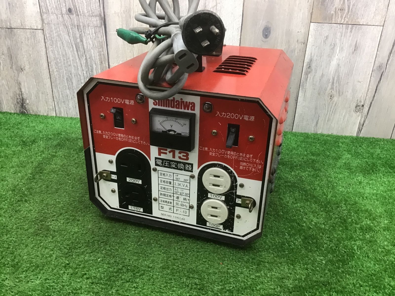 送料無料 動作品 新ダイワ♪トランス F13♪電圧変換機♪昇圧 降圧♪アクトツール富山店♪窓