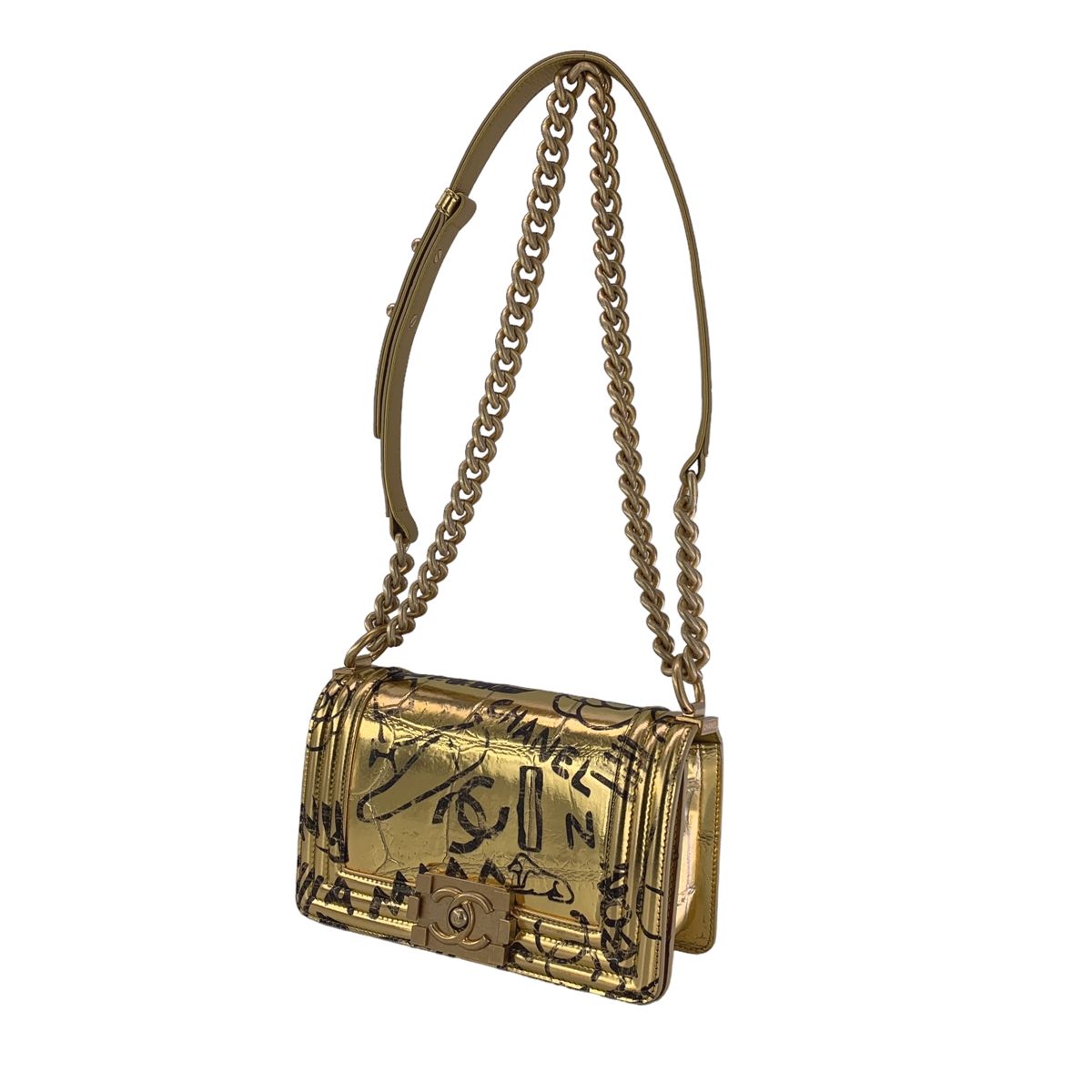 中古】 CHANEL シャネル ボーイシャネル グラフィティ チェーン 