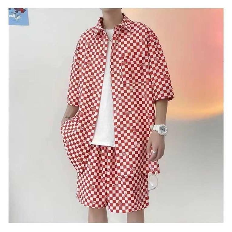 セットアップ 半袖 Tシャツ 短パン チェッカー柄 楽天市場】＼200円OFFクーポン 8/20まで／セットアップ メンズ