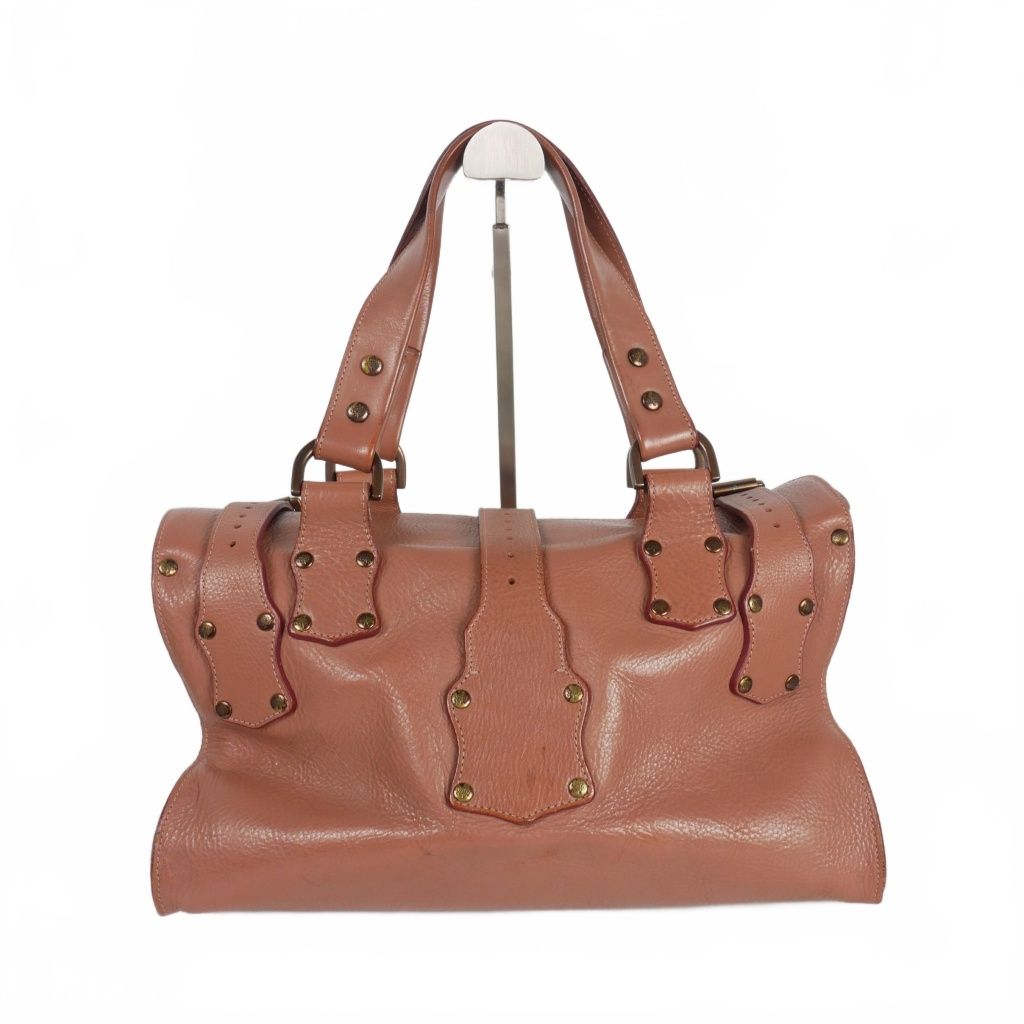 マルベリー Mulberry ロクサンヌ レザー ハンドバッグ 茶 ブラウン 