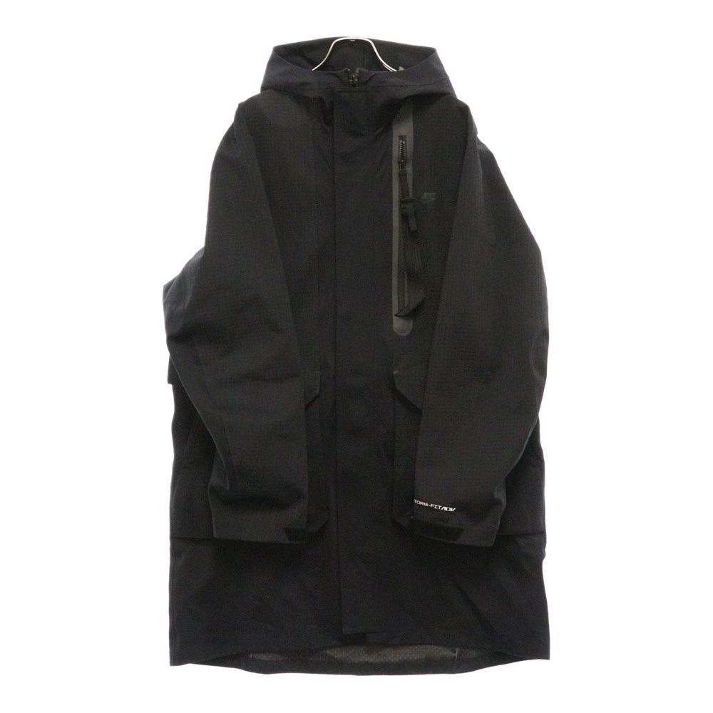 NIKE ナイキ 21AW Storm-fit Adv Tech Pack ストームフィットテックパックフーデッドナイロンダウンロングジャケット ブラック DD6607-010