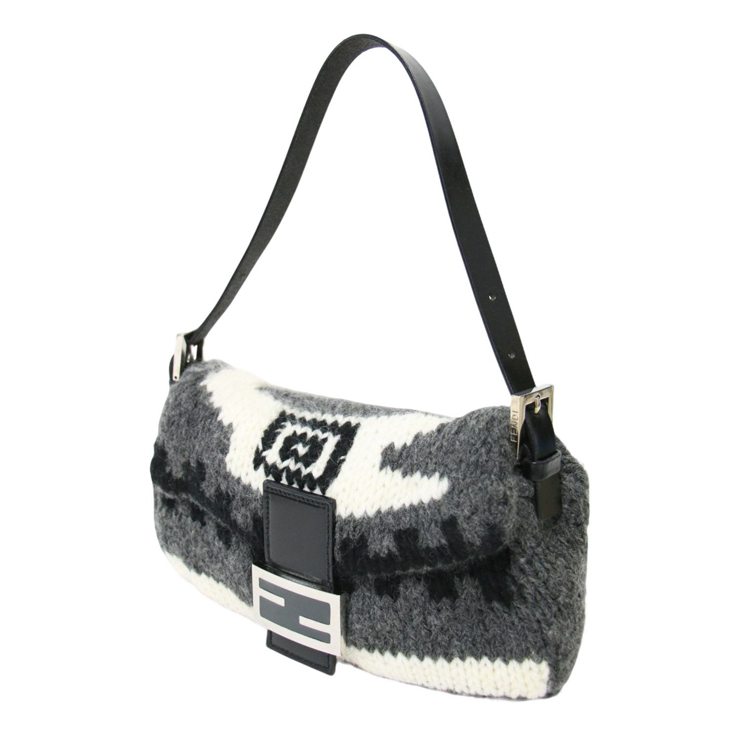 FENDI フェンディ バッグ グレー | シェットランド ニット
