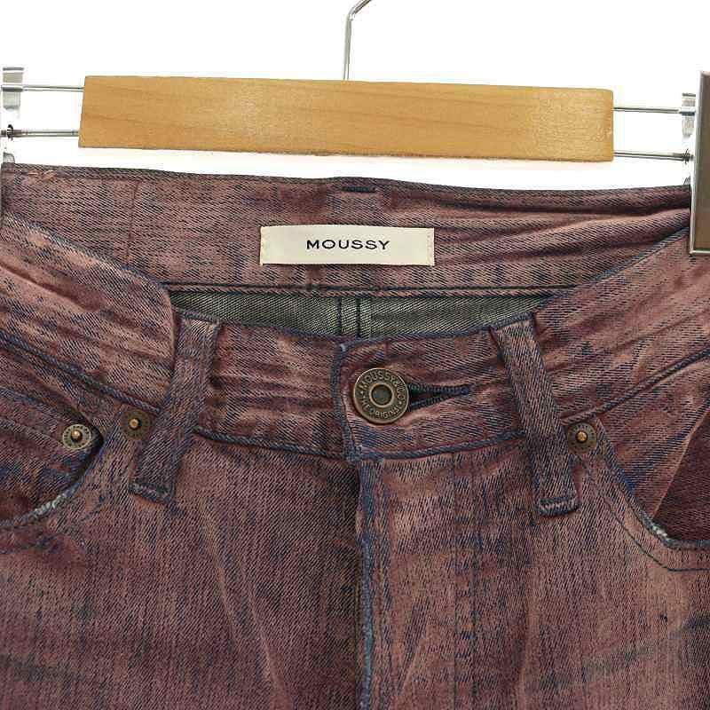 パンツ MOUSSY VELVET DENIM PINK マウジー MOUSSY VELVET DENIM バギーパンツ ワイドパンツ 2 ピンク