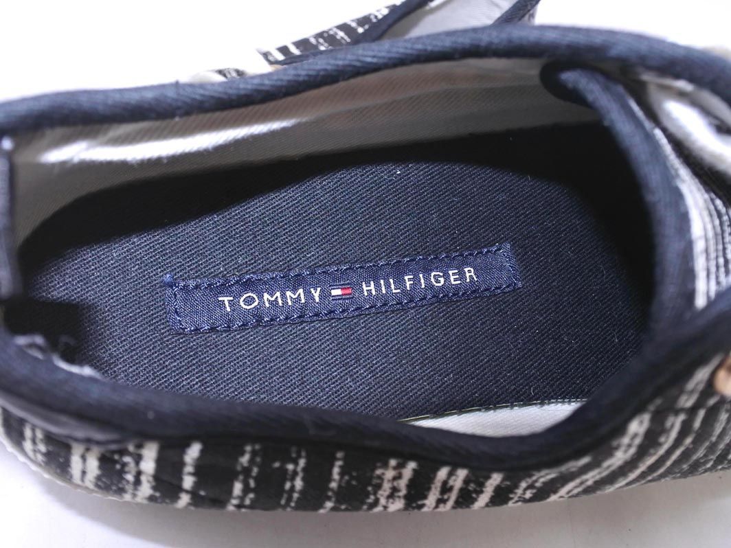 TOMMY HILFIGER トミーヒルフィガー ローカット スニーカー size5.5M/白ｘ黒 ■■ レディース