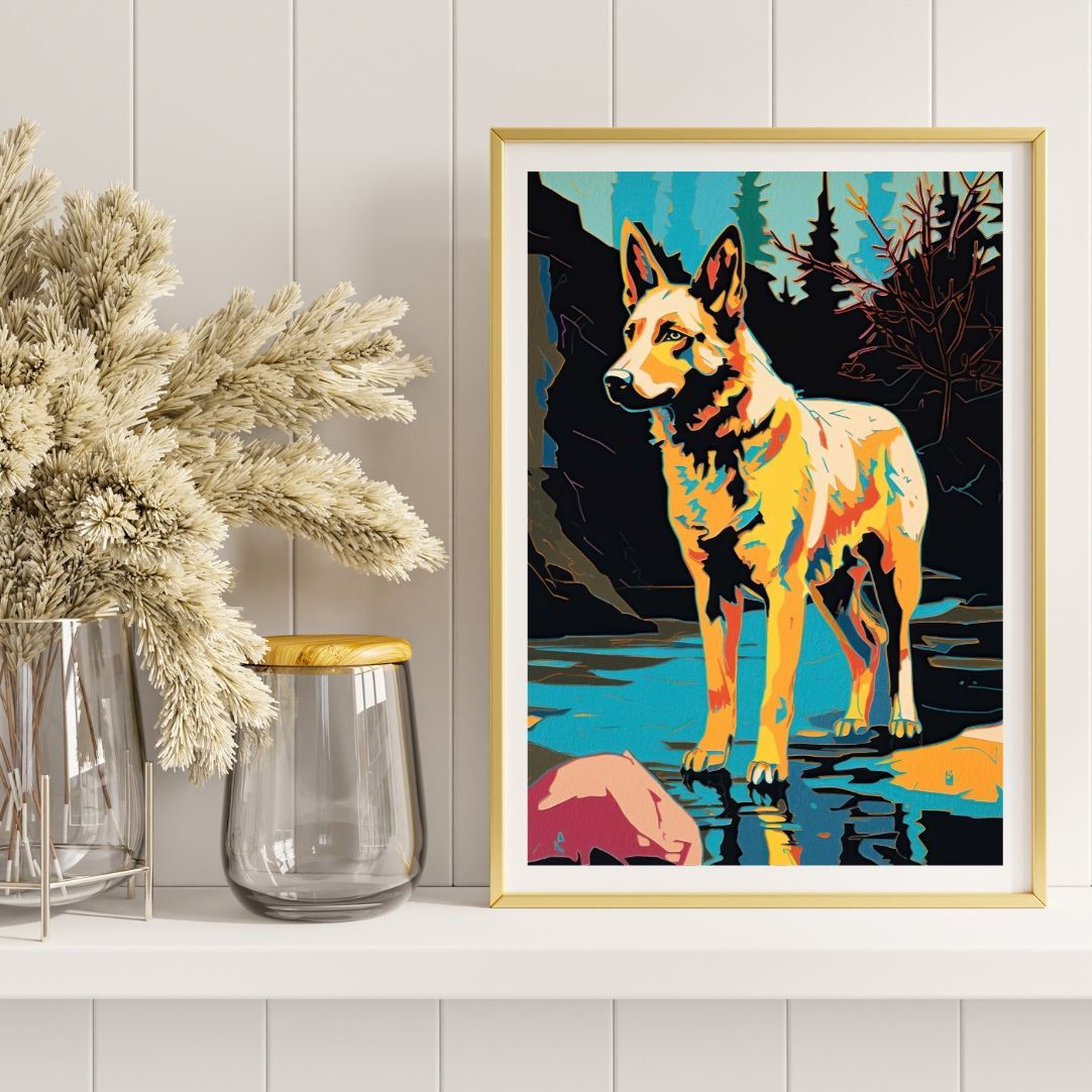 ワンダフルライフ - ジャーマンシェパード犬 No.3】ジークレー版画＊名