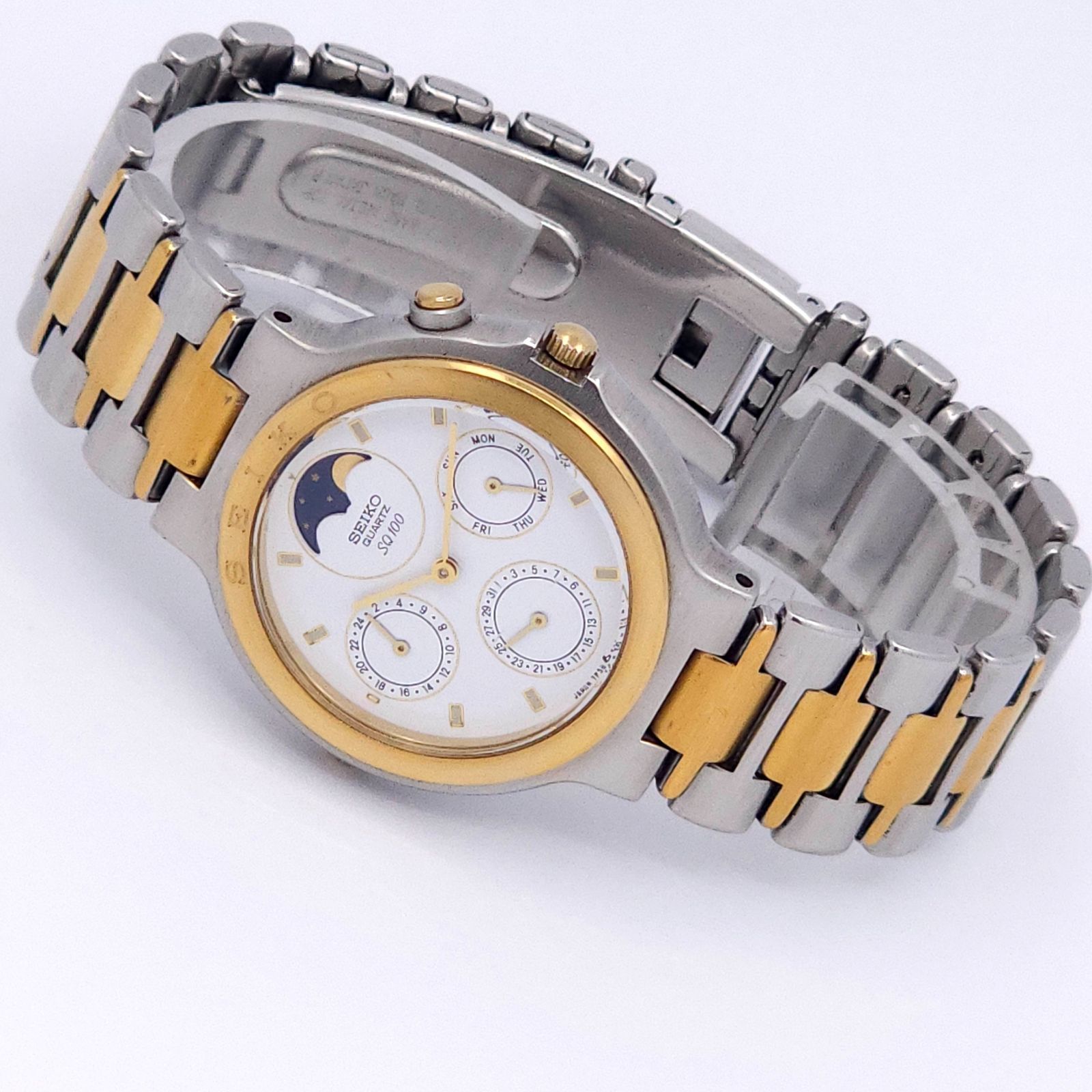 SEIKO セイコー プレサージュ 7F38-6110 ムーンフェイズ QZ 動作品 