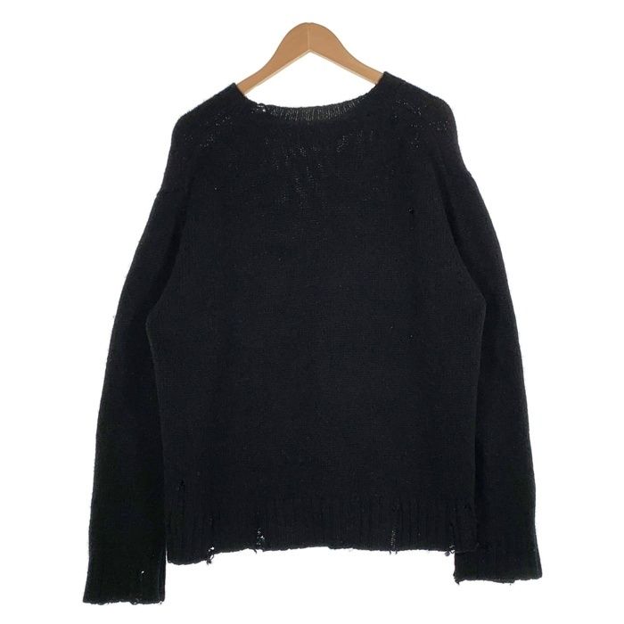 UNUSED アンユーズド 3g crew neck damage knit ダメージ加工 ウール