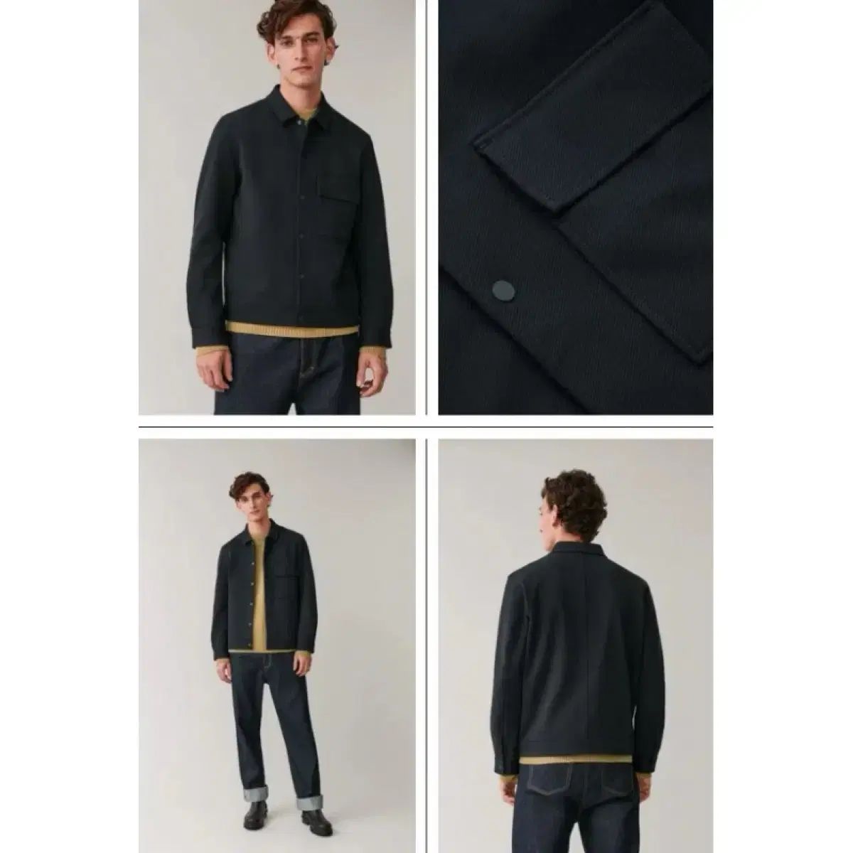 Cos コットン ツイル ジャケット ネイビー M