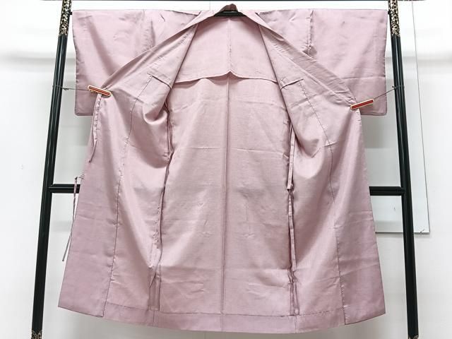 平和屋着物▽道行コート 単衣 雨コート 霞文 ロング丈 正絹 逸品