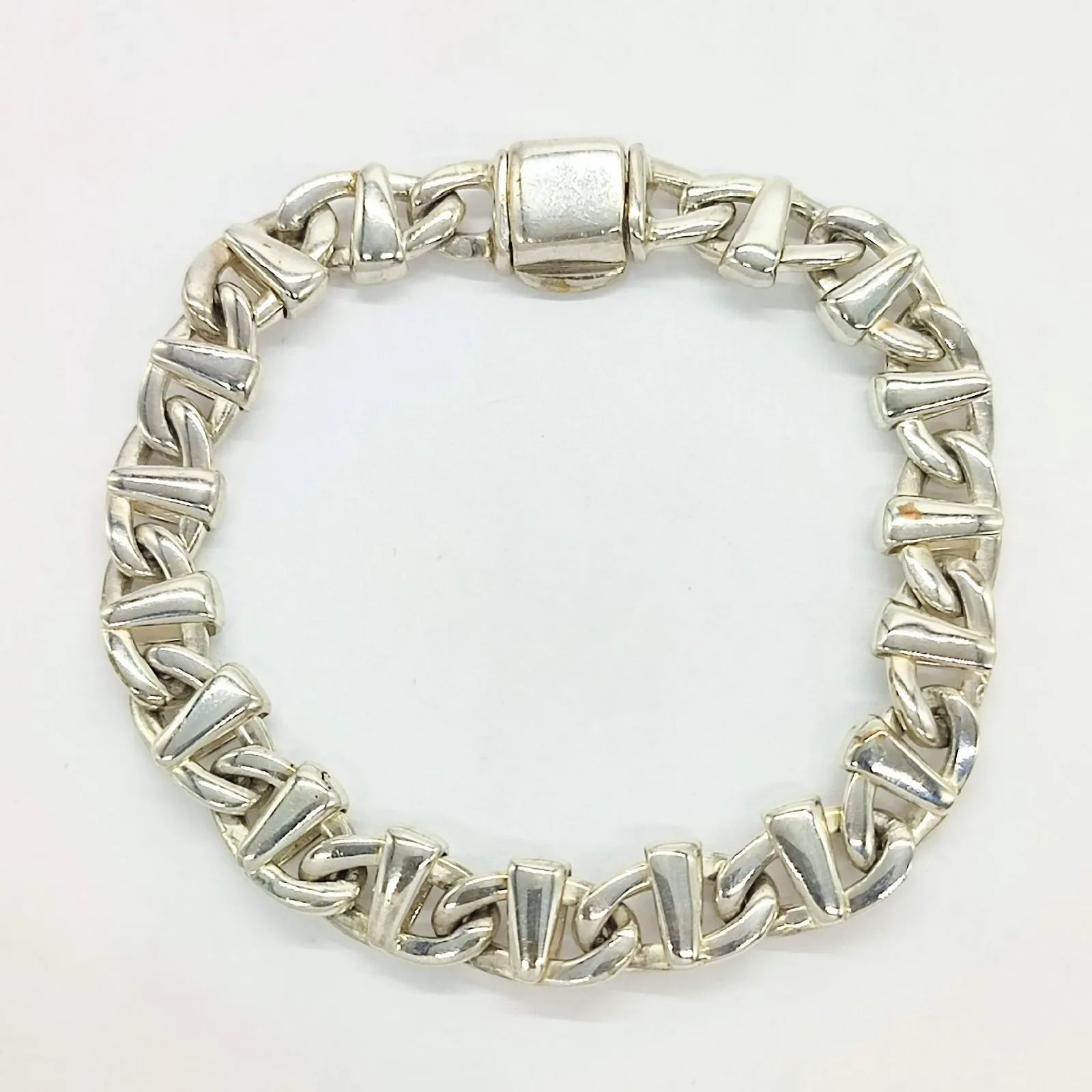 美品】シルバーチェーンブレスレット シルバー925 18㎝ 30.5g 