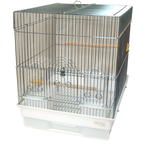 HOEI 鳥かご HOEI 35角Gメッキ 底 ホワイト