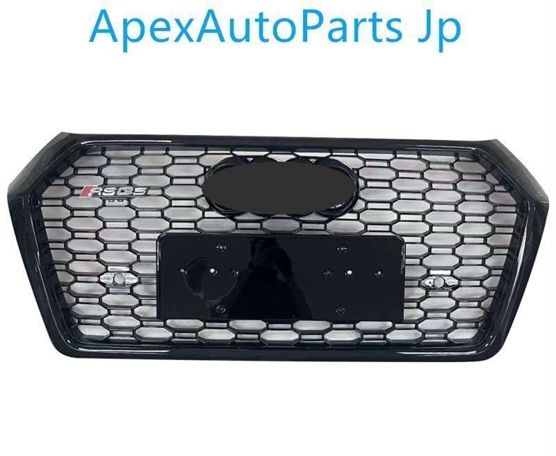 2018-2021 アウディQ5L RSQ5スタイル ハニカムグリル デビルフェイス Q5用フロントバンパーグリル エンブレム付き