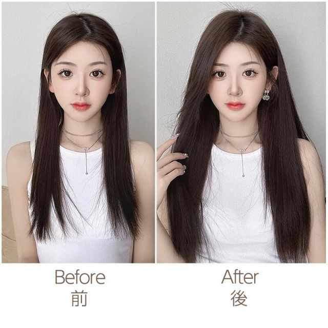 襟足ウィッグ ナチュラル ロング ミセス ウィッグ 自然 U型 エクステ ワンタッチ ロング ストレート ハロウィン コスプレ エクステンション 耐熱ウィッグ 付け毛 つけ毛 盛り髪 コスプレ襟足 ウイッグ インスタ映え 部分ウィッグ 和装 仮装 イメチェン 