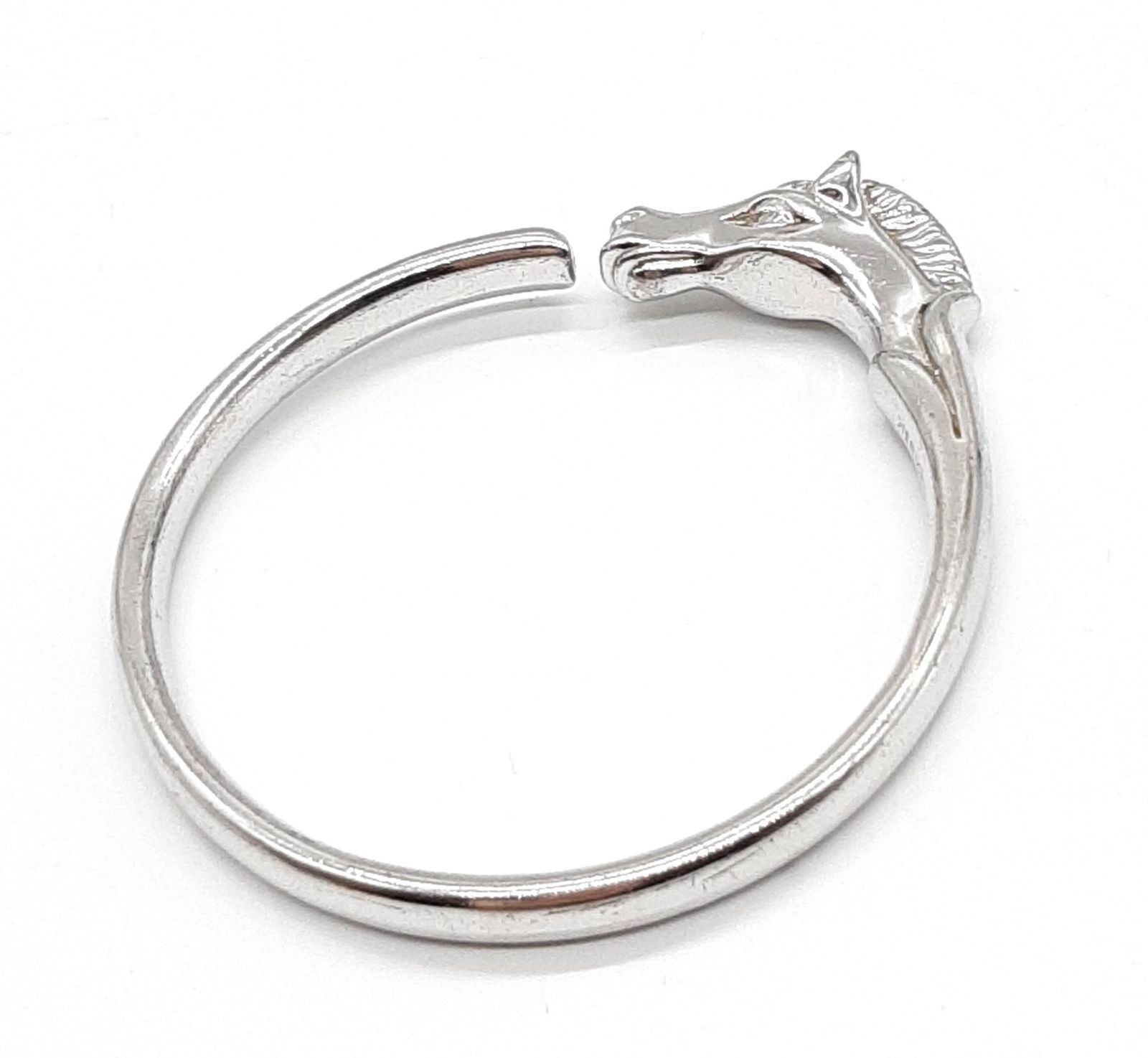 HERMES エルメス シュバルホース バングル メタル シルバー ヴィンテージ HERMES エルメス バングル シュバルホース 真鍮 シルバー 定番