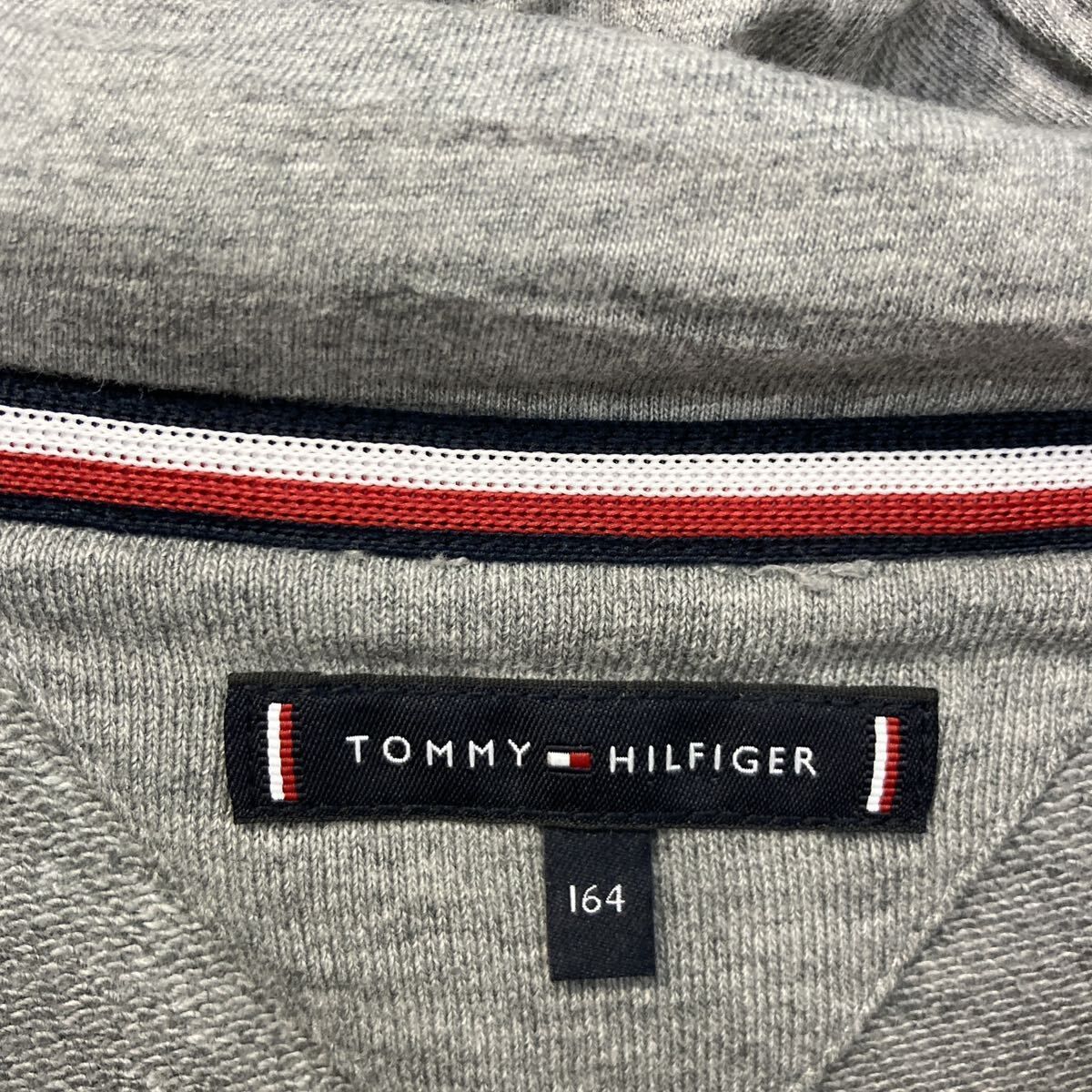 TOMMY HILFIGER プリント スウェット パーカー トミーフィルフィガー レディース L~ グレー 古着卸 アメリカ仕入 a609-5287