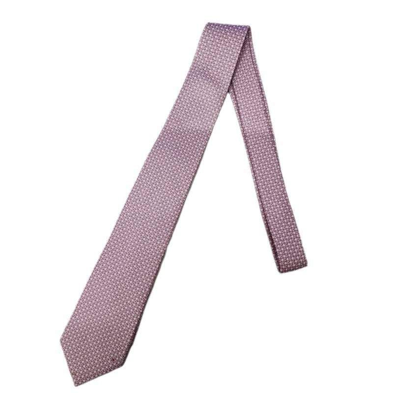 BVLGARI ブルガリ ネクタイ ハート ピンク ハートモチーフ シルク100