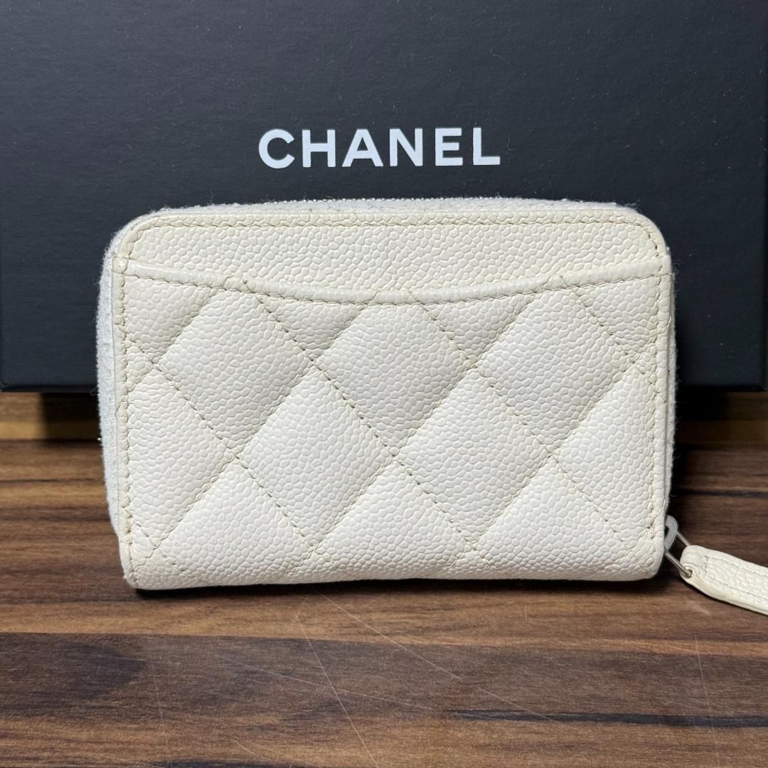 30番台 CHANEL コインケース キャビアスキン マトラッセ ココマーク ミニ財布