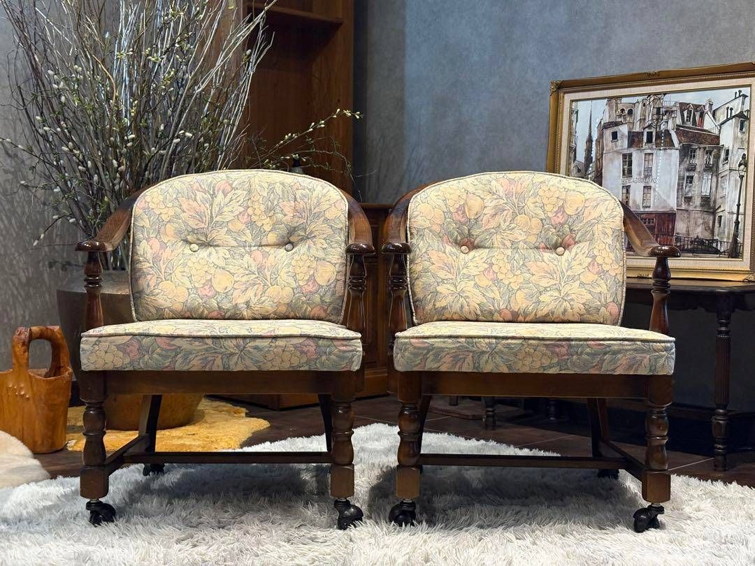 karimoku カリモク アームチェア ダイニングチェア キャスター付 nZ