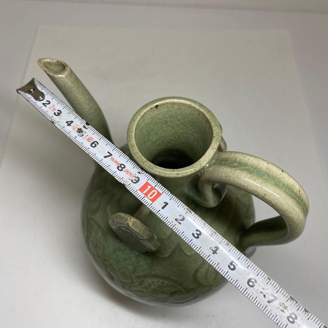 中国古玩　青磁水注　高さ20㎝　東Y6-1108①タサニ 中国古玩 青磁水注 高さ20㎝ 東Y6-1108①タサニ - メルカリ