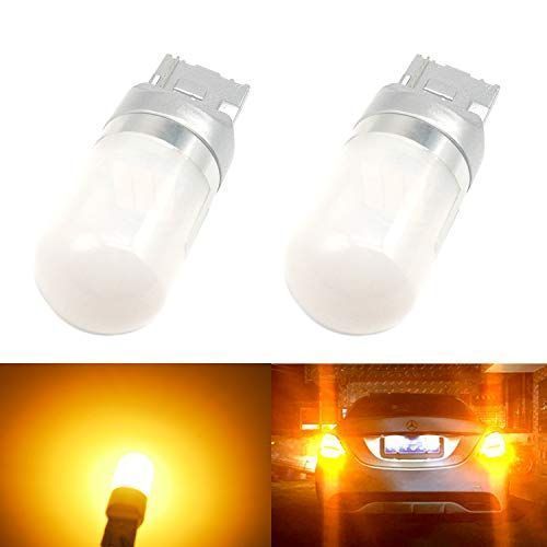 T20 7440 アンバー Autart T20 シングル（ 7440 W21W WY21W）LED ウインカー ムラなく光る アンバー オレンジ 無極性 10-30V 30000時間以上寿命 2個セット