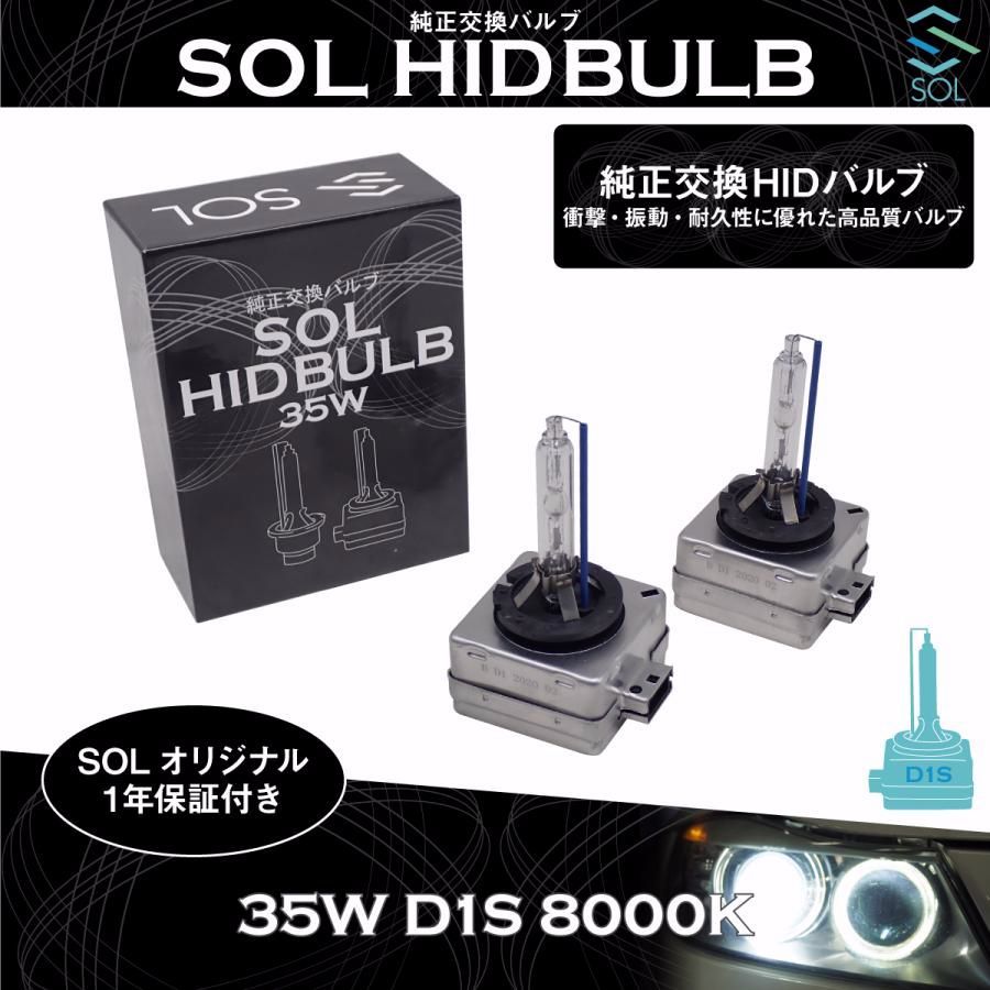 送料無料 VOLVO ボルボ S40 544 S80 124 V50 545 SOLオリジナル 純正交換用 ヘッドライト HID D1Sバルブ バーナー 35W 8000K 1年保証付き